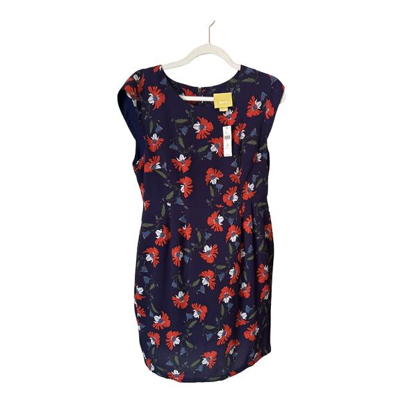 Maeve Floral Mini Dress - Navy and Orange - Picture 3 of 8